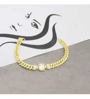 925 Ayar Gümüş Baget Gold Gurmet Bileklik