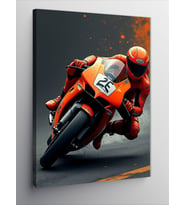 Kanvas Tablo Hızlı Yarış Motosikleti