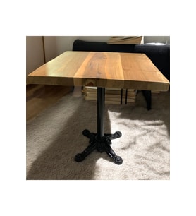 CAFE MASA Ahşap Kütük Masa ASLAN AYAK KARE 80x80