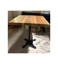 CAFE MASA Ahşap Kütük Masa ASLAN AYAK KARE 80x80