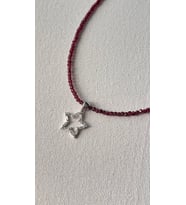 Granat (laltaşı) 925 ayar gümüş kolye