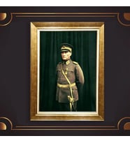 Özel Seri Paspartulu Çerçeveli Atatürk Tablo l45 (Gold)