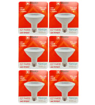 (6 Adet) Osaka 14W (100W) Sarı Işık (3000K) E27 Duylu (Kalın Duy) Led PAR30 Ampul