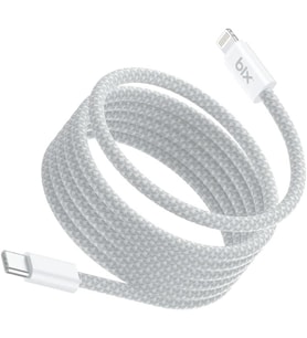 27W Type C to Lightning Şarj Kablosu, Manyetik Tasarımlı Örgülü Hızlı Şarj ve Data Kablosu, (Tüm Lightning iphone ve ipad ile Tam Uyumluluk) (Beyaz)