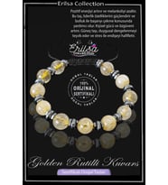 Sertifikal Gerçek Golden Rutilli Kuvars  Taşı Bileklik - Ayarlamalı (Sarı)