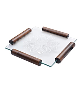 Camhare Taç Platin Kare Tepsi No 4