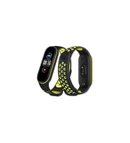 Xiaomi Mi Band 4 Spor Delikli Kordon - Siyah-yeşil