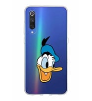 Xiaomi Mi 9 Uyumlu Kapak Donald Duck Tasarımlı Şeffaf Silikon Kılıf