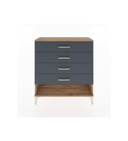 Arges Şifonyer 4 Çekmeceli 88x30x96 Çam-Antrasit