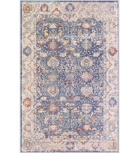 Eliana Home Baskılı, Yıkanabilir Kaymaz Taban Salon Halısı LNA1484 100x150 cm (Mavi)