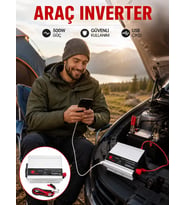 Northcity 500W Priz İnvertör - 12V'den 220V'ye Araç İçi Elektrik Dönüştürücü