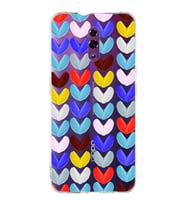 PrintiFy Reno 4  ile Uyumlu 1mm Slim Fit Water Color 1 Baskılı Şeffaf  Kılıf