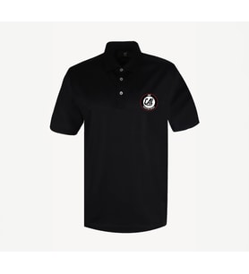 Çal Belediyespor Taraftar Logolu Siyah Polo Yaka T-Shirt