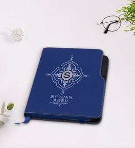 BK Gift Kişiye Özel İsimli Lacivert Termo Deri Defter-26
