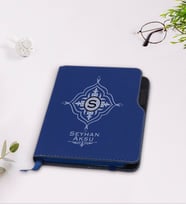 BK Gift Kişiye Özel İsimli Lacivert Termo Deri Defter-26