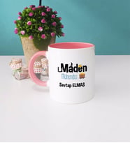 Maden Mühendisi Kupa Bardak Pembe