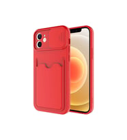 Apple iPhone 12 Uyumlu Kılıf Zore Kartix Kapak (Kırmızı)