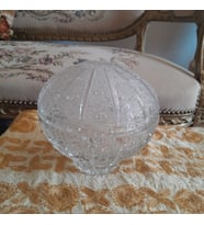 Antika Kesme Cam Şekerlik (Silver)