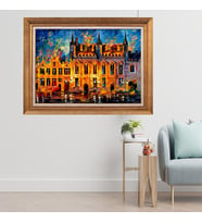 Altın Paspartulu Çerçeveli Tablo CV94 (Gold)