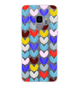 PrintiFy Samsung Galaxy S9 ile Uyumlu 1mm Slim Fit Water Color 1 Baskılı Şeffaf  Kılıf