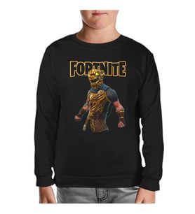 Fortnite - Battle Hound Siyah Çocuk Sweatshirt