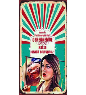 Türk Sineması Yeşilçam Özel Kolleksiyonu Tasarım Ahşap Poster