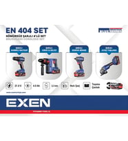 EXEN EN 404 SET - 21V 4Ah Kömürsüz Şarjlı Makina 4'lü Set EX018042