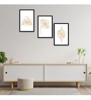 3 Parçalı Çerçeve Görünümlü Mdf Tablo 09
