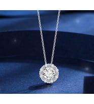 Monemel Swarovski Taşlı Minik Kalp Detaylı Tek Taş Kolye, Sevgililer Günü Hediyesi, Yeni Yıl Hediyesi, Yeni Yıl Hediyesi - Yılbaşı Hediyesi - Yılbaşı Hediyesi