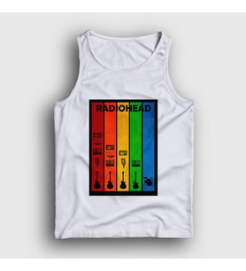Presmono Unisex Beyaz Rainbow Radiohead Atlet 104471tt