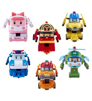 Robocar Poli Quick Transforming Mini Rescue Deluxe Araçlar 6'lı S