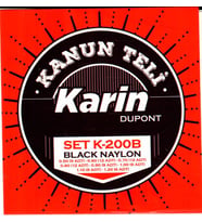 Karin K-200 Kanun Teli Seti (Siyah Misine)  Geleneksel Türk Müziği Tonu Yüksek Mukavemetli Malzeme Uzun Süre Akort Tutma