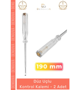 #KontrolKalemi Profesyonel Sağlam Dayanıklı Sanayi Tipi Kaliteli Çelik Düz Uçlu Kontrol Kalemi 190 m