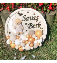 Yeni Doğan Bebek Kapı Süsü (Ledli)