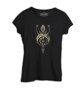 Ay Tacı Siyah Kadın Tshirt