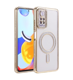 Redmi Note 12 Pro 4G Joke Simli Magneticsafe Kılıf - Gold