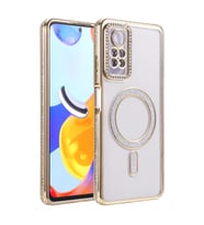 Redmi Note 12 Pro 4G Joke Simli Magneticsafe Kılıf - Gold