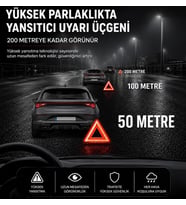 Katlanabilir Üçgen Acil Durum Reflektörü