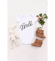 Unisex Bebek Powered By Milk Baskılı Body Zıbın