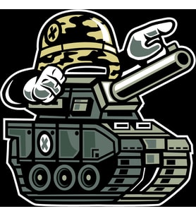 Tank Sticker 10x10 cmRenkli Sticker