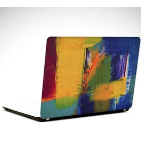 Sarı Renkler Soyut Laptop Sticker 15.4 inch (37X26CM)