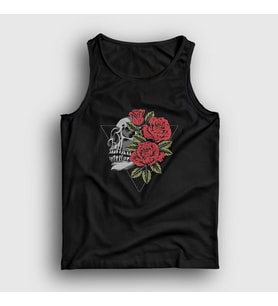 Presmono Unisex Siyah Roses And Skull Atlet 353628tt
