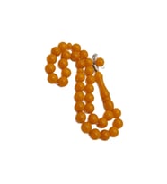 Turuncu Küre Kesim Toz Kehribar Tesbih