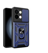 Vivo Y28 Uyumlu Kılıf Magnetik Standlı Kamera Korumalı Zore Sürgülü Vega Kapak