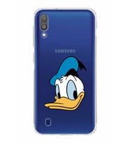 Samsung Galaxy M10  Kamera Korumalı Kapak Donald Duck Tasarımlı  Şeffaf  Kılıf