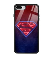 iPhone 7 Plus Neon Superman Tasarımlı Glossy Telefon Kılıfı