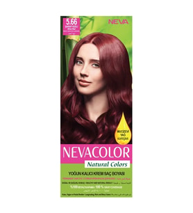 Nevacolor Natural Colors 5.66 Şarap Kızılı - Kalıcı Krem Saç Boyası Seti