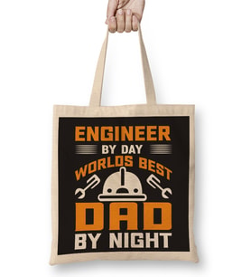 Mens Dad And Engineer Funny Fathers Gift Ideas 02 Bez Çanta Uzun Saplı