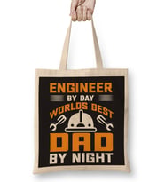 Mens Dad And Engineer Funny Fathers Gift Ideas 02 Bez Çanta Uzun Saplı