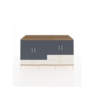 Kronos Konsol 5 Raflı 3 Çekmeceli 4 Kapaklı 176x59x99 Çam-Antrasit/Aytaşı